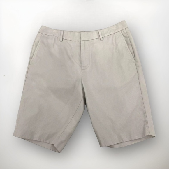 Artefact 10" Cotton Linen Blend Chino Shorts in Stone, Men's Size 32 - Picture 6 of 6